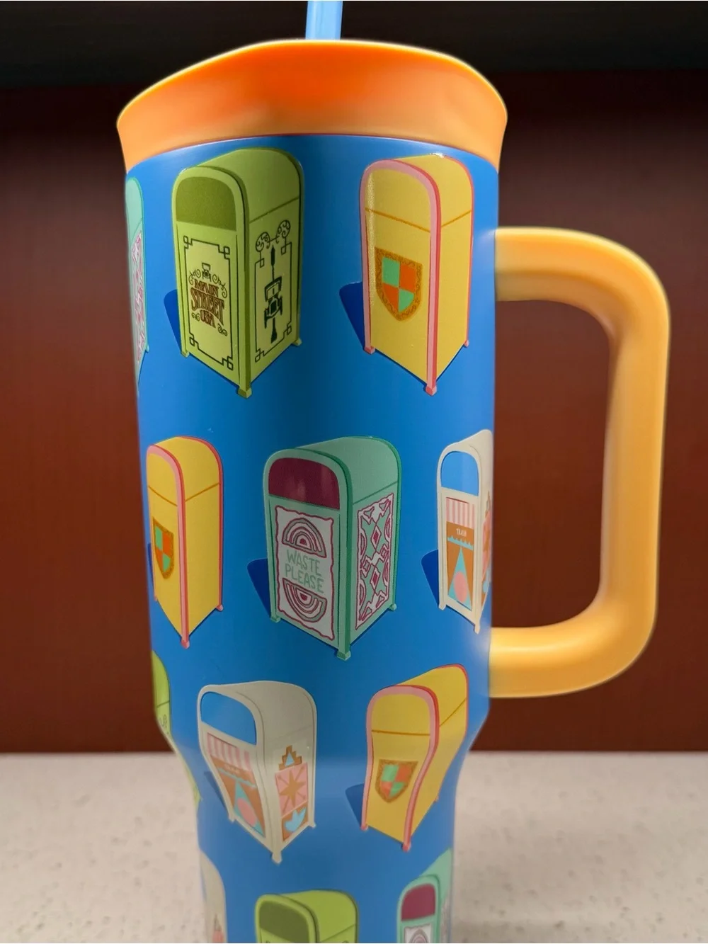 NEW DISNEY PARKS TRASH CANS GIANT 40oz STAINLESS STEEL TUMBLER